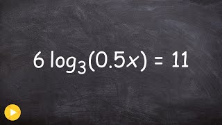 Solving an logarithmic equation [upl. by Ynner]