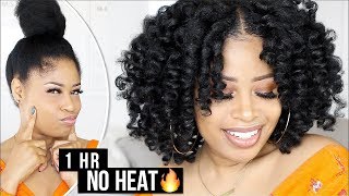 Ultra Defined PERFECT NOHEAT CURLS in 1 HOUR ➟ natural hair tutorial [upl. by Leonanie68]