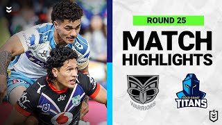 New Zealand Warriors v Gold Coast Titans  Match Highlights  Round 25 2022  NRL [upl. by Elacsap516]