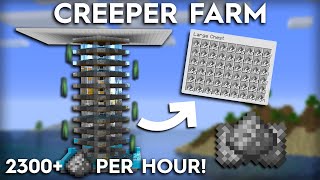 Minecraft Creeper Farm  Efficient Creeper Only Design [upl. by Nitsoj]