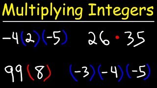 Multiplying Positive and Negative Numbers  Integer Multiplication [upl. by Ellynad731]