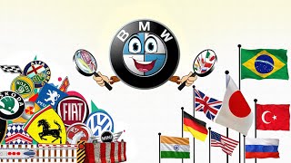 Worldwide Cars All Car Brands AND Car Logos  Manufacturers Countries [upl. by Kelton]