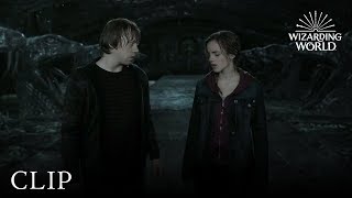 Hermione Destroys Horcrux and Kisses Ron  Harry Potter and The Deathly Hallows Pt 2 [upl. by Asirehc]