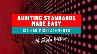 ISA 450 Evaluation Of Misstatements [upl. by Alana]