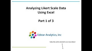 How to analyze LikertScale Survey Data Using Excel Part 1 Advanced [upl. by Demetria]