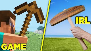 Can Minecrafts Wood Pickaxe REALLY Break Stone [upl. by Argyle610]