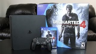 PS4 Slim Unboxing and First Boot Up [upl. by Noyahs]