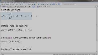 Differential Equations in Maple [upl. by Okeim821]