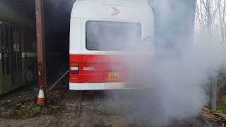 Leyland National GLJ681N cold start 2nd January 2021 [upl. by Noelle]