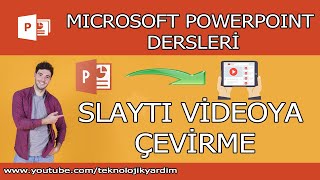 Sunumu videoya dönüştürme Powerpoint Slaytı videoya çevirme  Powerpoint video kaydetme [upl. by Assilam]