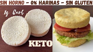 PAN KETO Súper FACIL en 1 MINUTO😱  Sin Gluten  Sin Harinas  Sólo 3 INGREDIENTES [upl. by Burne]