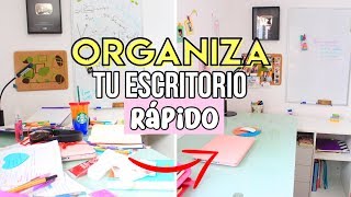 Cómo ordenar y organizar tu escritorio ¡RÁPIDO  Consejos de organización [upl. by Oyek340]