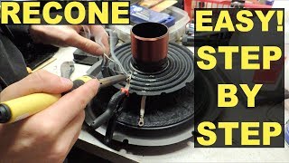 How to Recone A Subwoofer Easy  Step By Step  Sundown SA12 [upl. by Elletnuahc]