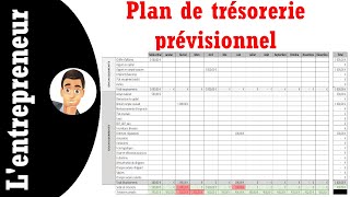 Faire un plan de trésorerie prévisionnel sur Excel [upl. by Felske]