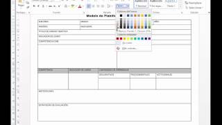 Crear Plan de Clase en Word y Tablas [upl. by Raimondo]