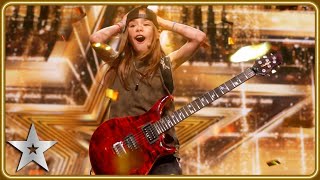 GOLDEN BUZZER winner Olly Pearson rocks with QUEEN guitar solo  Auditions  BGT 2025 [upl. by Irol340]