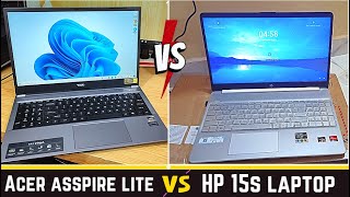 Acer Aspire Lite Ryzen 5 vs HP 15s Ryzen 5  detail comparison 16 GB RAM  512 GB SSD [upl. by Jemie853]