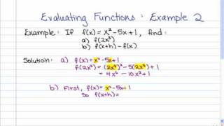 Advanced Evaluating Functions [upl. by Oirottiv]