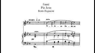 Pie Jesu G Faure  Bb Major Piano Accompaniment tempo about 60 bpm [upl. by Duomham]