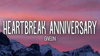 Giveon  Heartbreak Anniversary Lyrics [upl. by Ahsinnod131]