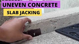 How To Raise Sunken Or Uneven Concrete Slab Jacking [upl. by Zerep]