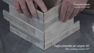 Posa rivestimenti decorativi gres porcellanato 16x40  Tutorial [upl. by Sirhc990]