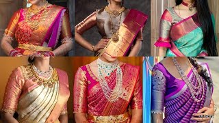 Designer Silk Saree Blouse Designs  25 Amazing Blouse Work Designs For Pattu Sarees [upl. by Merrile]