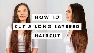 How to Cut Hair Long layered haircut tutorial  MIG Training [upl. by Linsk]