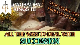 Every Way to Deal with Succession in CK3  Stop your Land from Splitting with These Steps [upl. by Notnil]