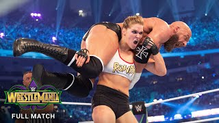 FULL MATCH  Ronda Rousey amp Kurt Angle vs Triple H amp Stephanie WrestleMania 34 [upl. by Fredella]