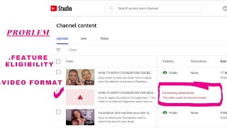 How To Fix quotProcessing Abandoned The Video could not be processedquot  2021 [upl. by Yewed]