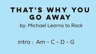 Thats Why You Go Away MLTR  Lyrics with Chords [upl. by Nwahsram]