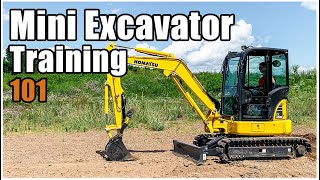 How to Operate a MiniExcavator  Mini Excavator Controls [upl. by Renell709]