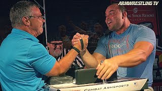 John BRZENK vs Travis BAGENT arm wrestle for 10 000 [upl. by Zalucki]