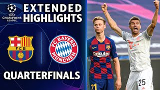 Barcelona vs Bayern Munich  Champions League Quarterfinal Highlights  UCL on CBS Sports [upl. by Ssac]