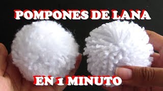 POMPÓN de LANA en 1 MINUTO 😱 FÁCIL y RÁPIDO  Latin DIY [upl. by Elatan]