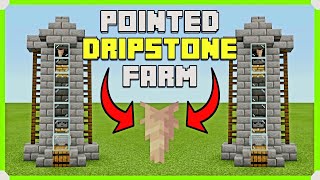 How To Build A Pointed Dripstone Farm In Minecraft Bedrock Edition  Minecraft 1man1game [upl. by Munmro653]