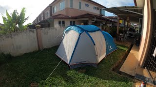 Unboxing Quechua Arpenaz family 4 amp setting up tent [upl. by Aneeuq]