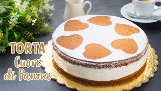 Torta Cuore di Panna  Ricetta Torta Paradiso con Crema alla Panna  55Winston55 [upl. by Elene]