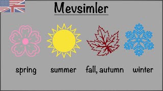 İngilizce Mevsimler  THE SEASONS spring summer fall autumn winter [upl. by Leanard7]