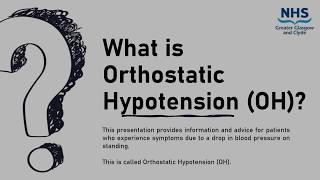 NHSGGC  Orthostatic Hypotension OH [upl. by Gilman450]