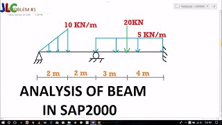 BEAM TUTORIAL 1 Analysis of Beam in SAP2000 [upl. by Nagah528]