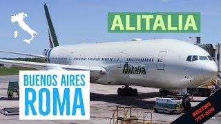 Alitalia Buenos Aires Roma  Boeing 777  Premium Economy [upl. by Hesketh]