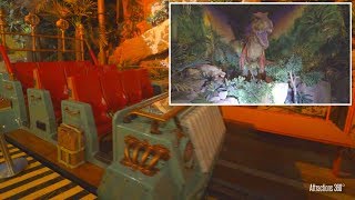 4K Dinosaurs Ride  Forbidden Territory  IMG Worlds of Adventure Theme Park [upl. by Janeta]