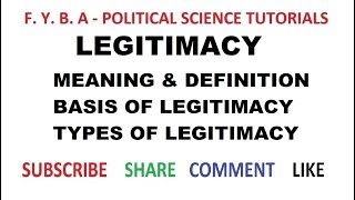 Legitimacy  Meaning amp Definition [upl. by Eeluj]