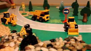 Digger Road Rescue Toy Diggers in Action [upl. by Kegan]