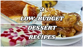 3 LOWBUDGET DESSERT RECIPES  EASY DESSERT IDEAS YOU CAN MAKE AT HOME  Few Ingredients Needed [upl. by Boj]