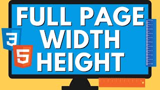 HTML Page Width and Height Settings  CSS Full Screen Size [upl. by Serena]