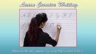 Cursive Writing For Beginners  Writing Cursive Alphabets  Capital  Cursive Handwriting Practice [upl. by Boyes348]