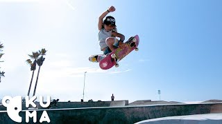 Awesome Kids  9 Year Old Pro Skateboarder Destroys the Venice Skatepark 🤯 [upl. by Oilcareh]